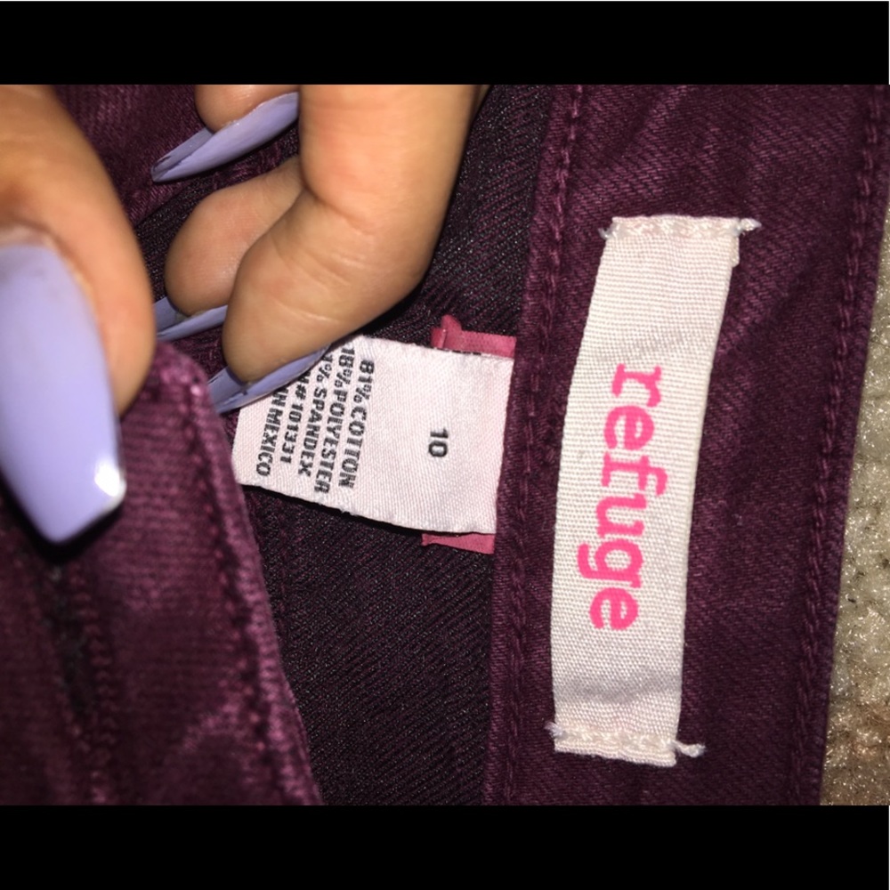 Burgundy Jeans